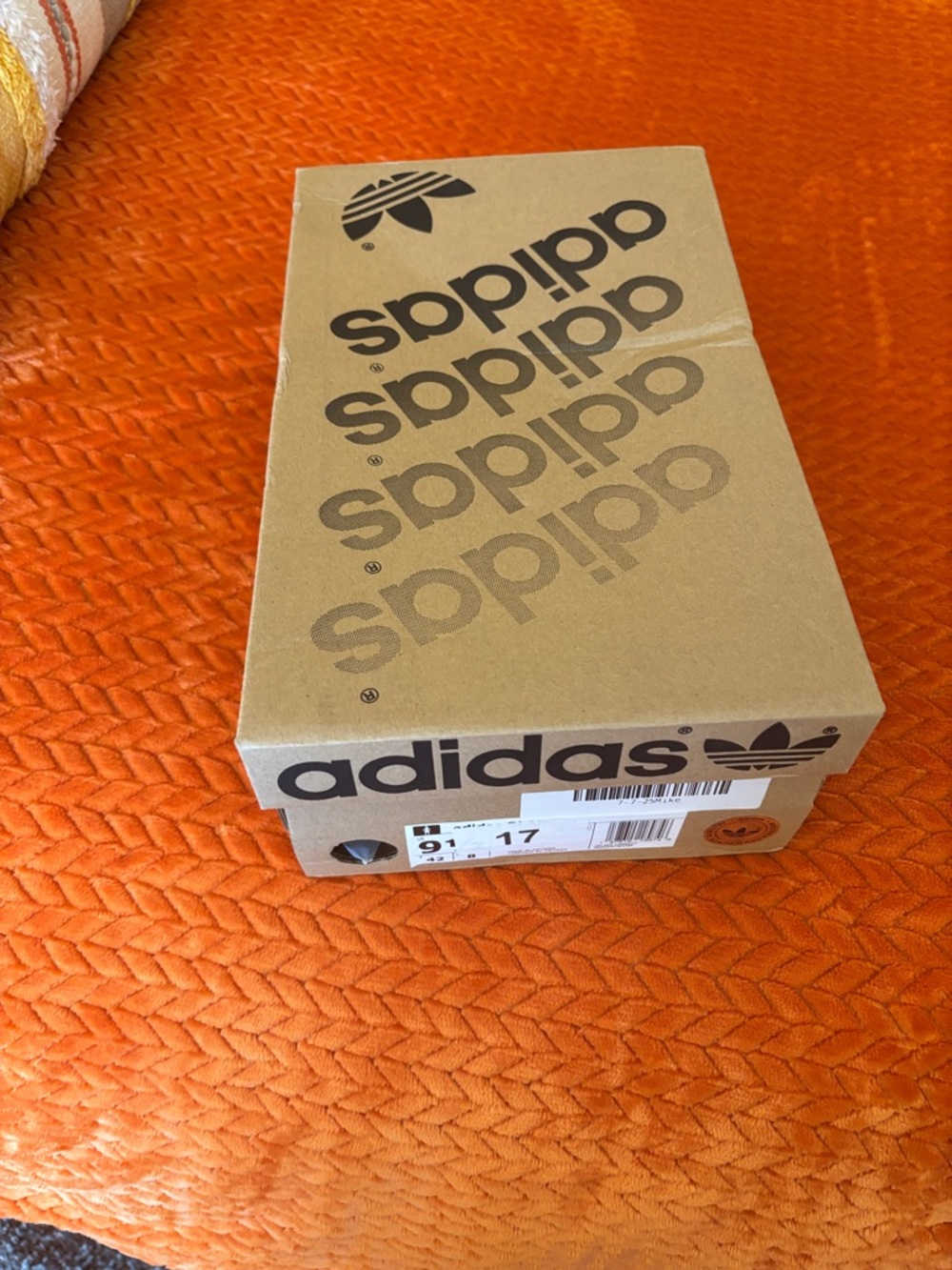 adidas Kraft Brown Box with Black Trefoil Logos